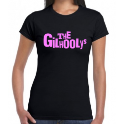 The Gilhoolys Pink Text Logo Ladies fitted T-shirt